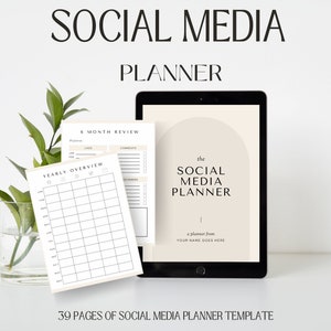 Social media planner social media marketing planner social media manager business planner instagram youtube and Tiktok planner