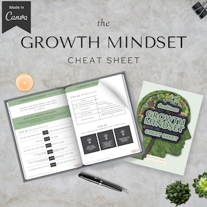 Personal Growth Cheat Sheet | Grow Mindset Growth Journal Growth Planner Done-for-you Journal Self Improvement Guide