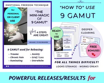 EFT's Magic Key: 9 Gamut | Use this Simple 4-Step Clearing Process |Release Trauma + Pain | Wording Suggestions | BONUS! 2 Tapping Charts  |