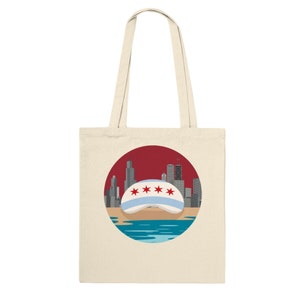 Chicago Bean and Skyline | Premium Tote Bag