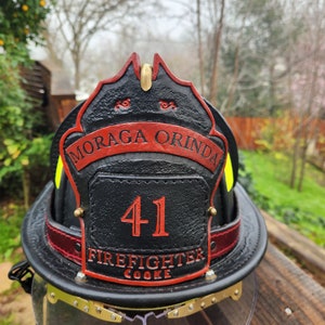 Leather Firefighter Helmet Shield