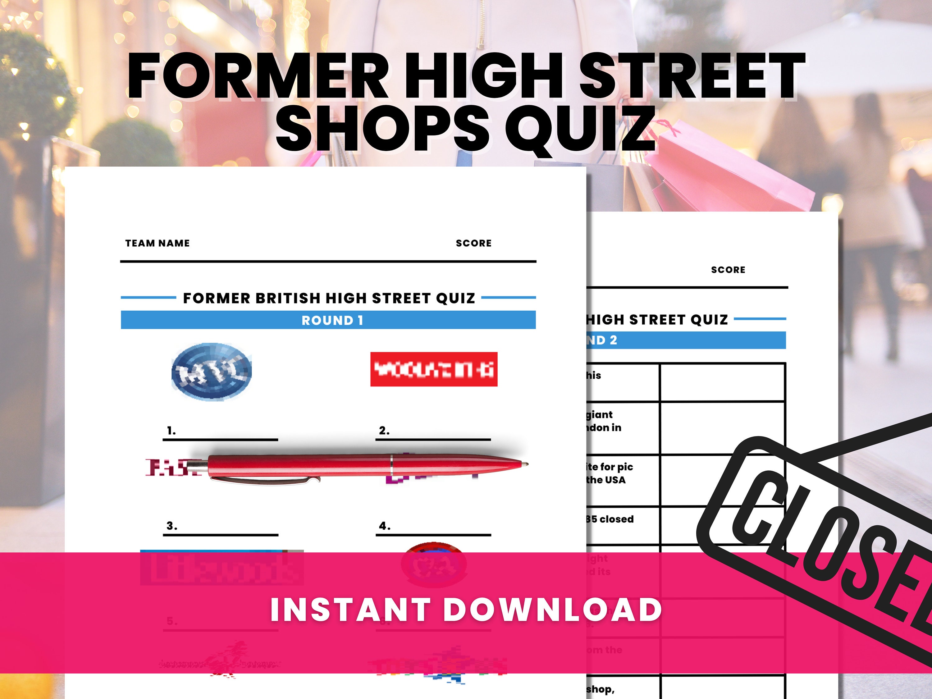Former British High Street Quiz, Picture Quiz, Quiz Questions, Picture