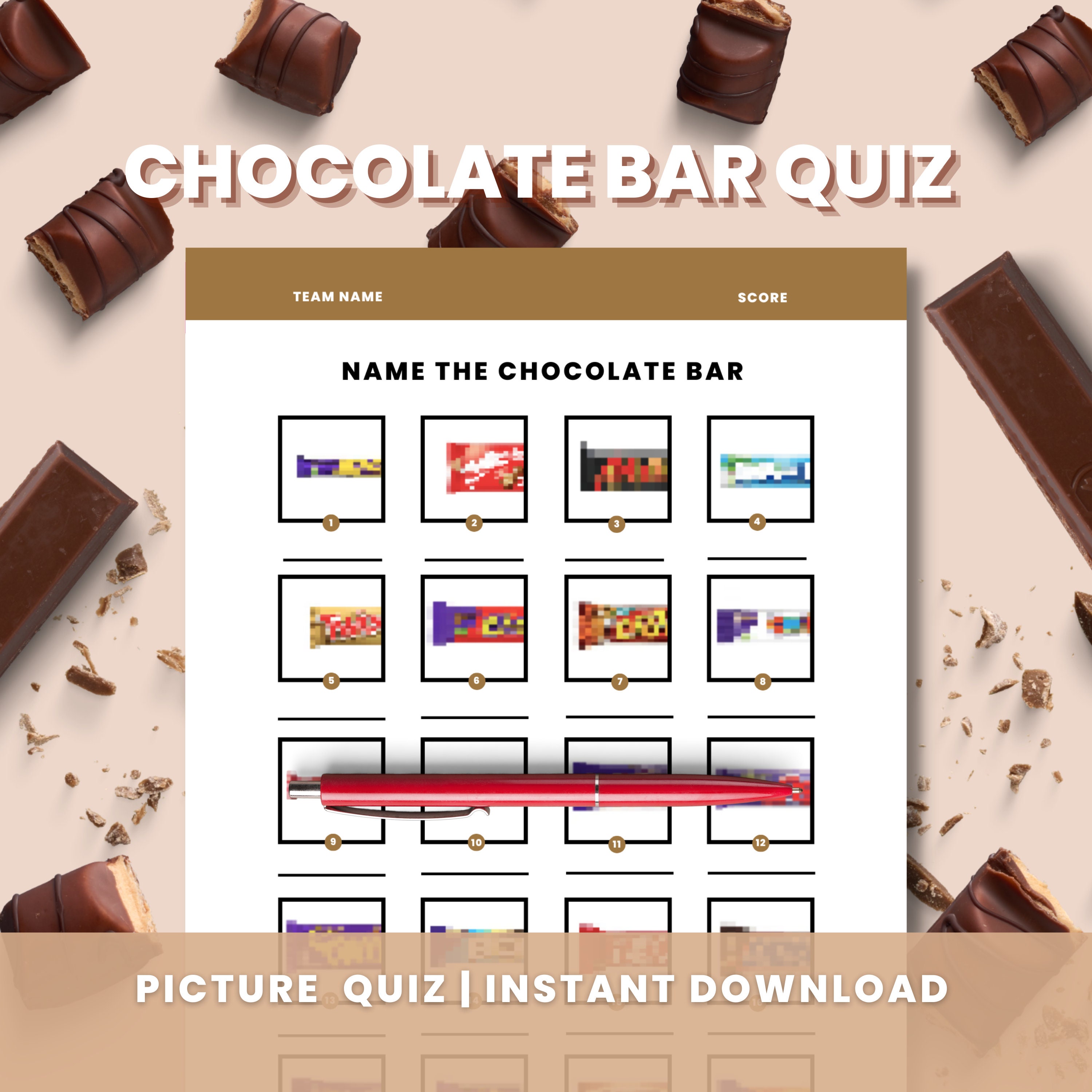 Chocolate Quiz, Picture Quiz, Quiz Questions, Picture Round Quiz ...