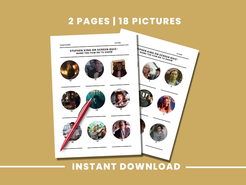 Printable Quiz Questions Picture Round Quiz Quiz Sheet - Etsy