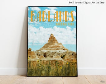 Badlands National Park Travel Poster