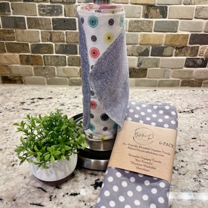 Eco Friendly / Reusable Unpaper Towels / 6-12X10 / 1-ply / Machine Washable
