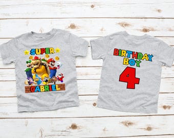 Custom Super Mario Birthday Shirt: Family Matching Tee