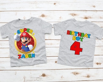 Custom Mario Bros Birthday Shirt: Super Family Tee