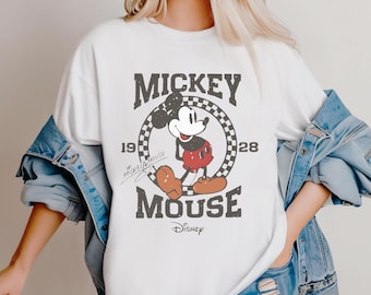Comfort Colors Retro Mickey Mouse & Minnie Est 1928 Shirt