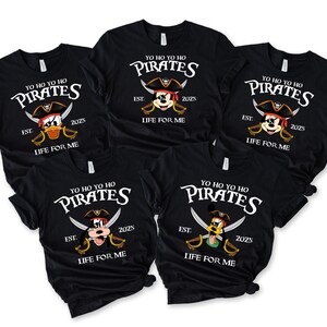 Custom Characters Disney Pirates Shirt, Yo Ho Yo Ho A Pirate&#39;s Life for Me Mickey & Friends, Disney Cruise Shirt, Pirates of the Caribbean
