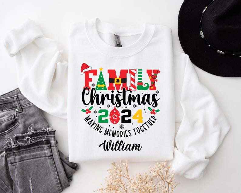 Custom Family Christmas 2024 Making Memories Together Sweat, Christmas