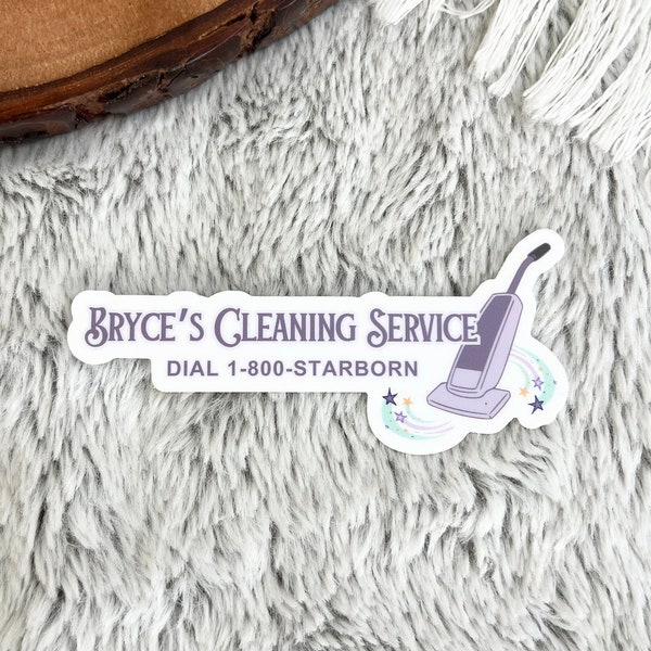 Crescent City Bryce's Cleaning Service Vinyl Sticker/ Crescent City Sticker/ Bryce Quinlan/ Bookish Sticker/ Kindle Sticker