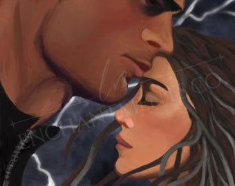 Xaden & Violet Art Print (Two Versions)(5x7”)/ Onyx Storm/ Empyrean Series/ Xaden Riorson/ Violet Sorrengail/ Rebecca Yarros