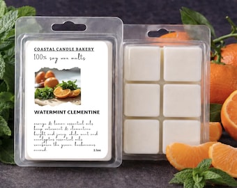 WATERMINT & CLEMENTINE 100% Soy Wax Melts: Bakery Sweet Scent, Phthalate Free