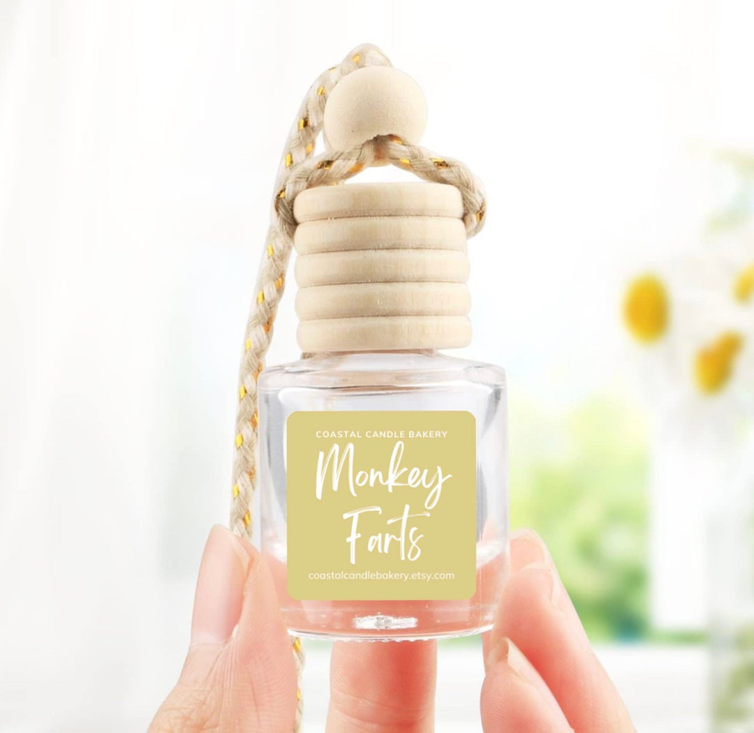 CAR DIFFUSER Monkey Farts Car Air Freshener Freshie Highly Scented