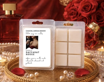 BACCARAT ROUGE Inspired Soy Wax Melts: Highly Scented Clam Shell, Phthalate Free, Gift