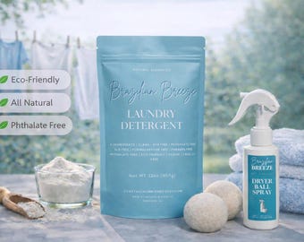 60 loads BRAZILIAN BREEZE Laundry Detergent: All Natural, Vegan, Eco-Friendly, Septic Safe