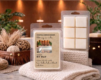 NEW!  MY WAY Inspired Soy Wax Melts: Highly Scented Clam Shell, Phthalate Free, Gift, Hotel Collection Type