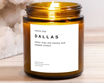 Hand Poured Coconut Soy Candle | Fort Worth | Custom Candle | Personalized Gift | 4 oz