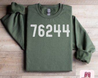Zip Code Sweatshirt | Personalized Zip Code Sweatshirt | Hometown Sweatshirt | Custom City Sweatshirt | Military Green