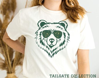 Bear Tshirt Green and Gold | Mascot Game Day Tee