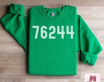 Zip Code Sweatshirt | Personalized Zip Code Sweatshirt | Hometown Sweatshirt | Custom City Sweatshirt | Southlake | Carroll Dragons | Green