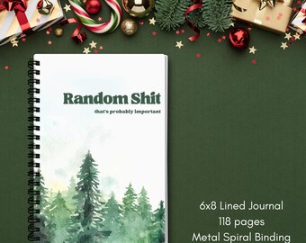 Tree Spiral Notebook - Ruled Line, Journal, Notepad, Planner, Gift for Writers, Nature Lover, Random Shit, Important Notes