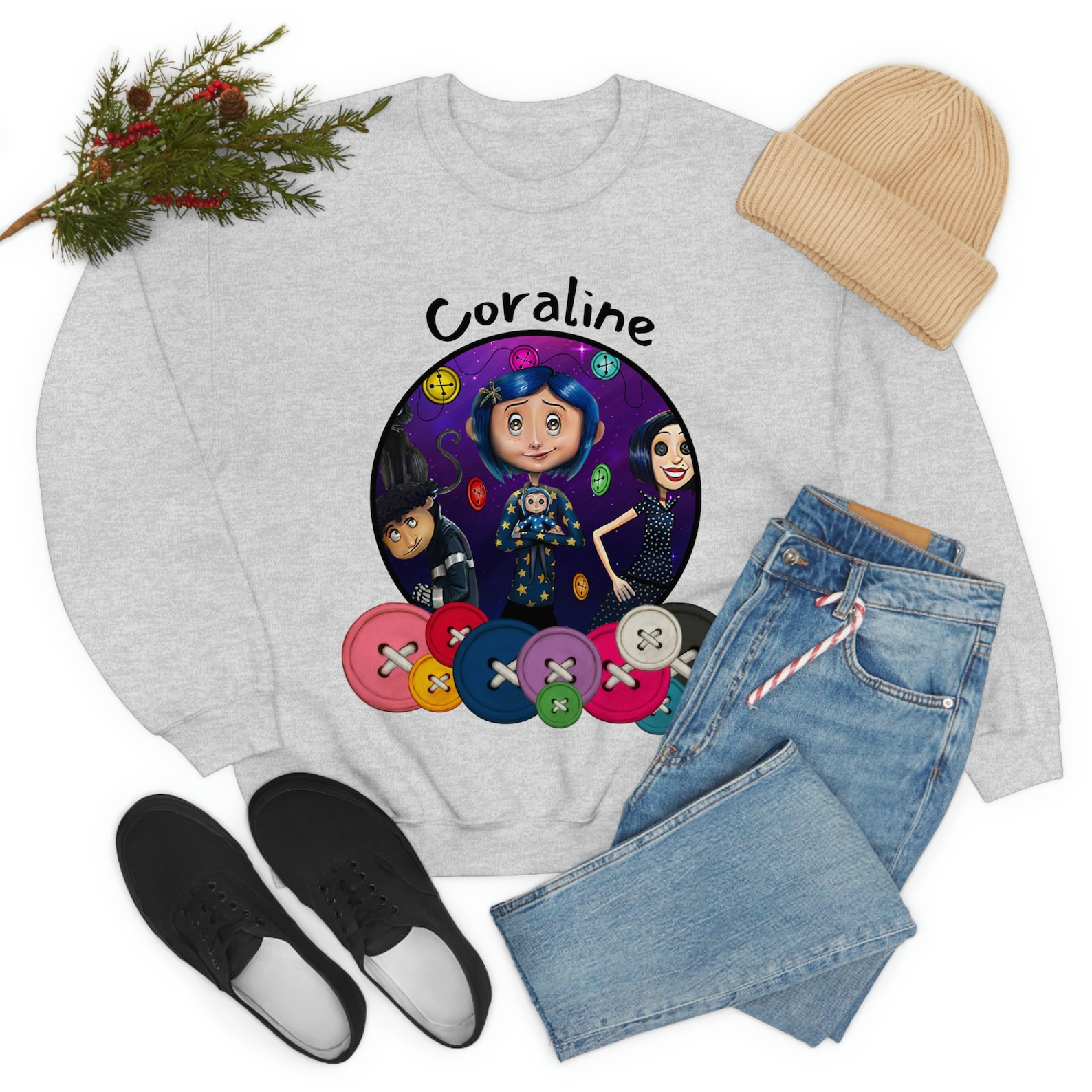 Coraline Unisex Heavy Blend™ Crewneck Sweatshirt