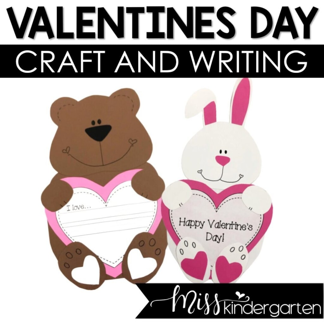 Printable Valentine's Day Craft for Kids Kindergarten Writing Activity ...