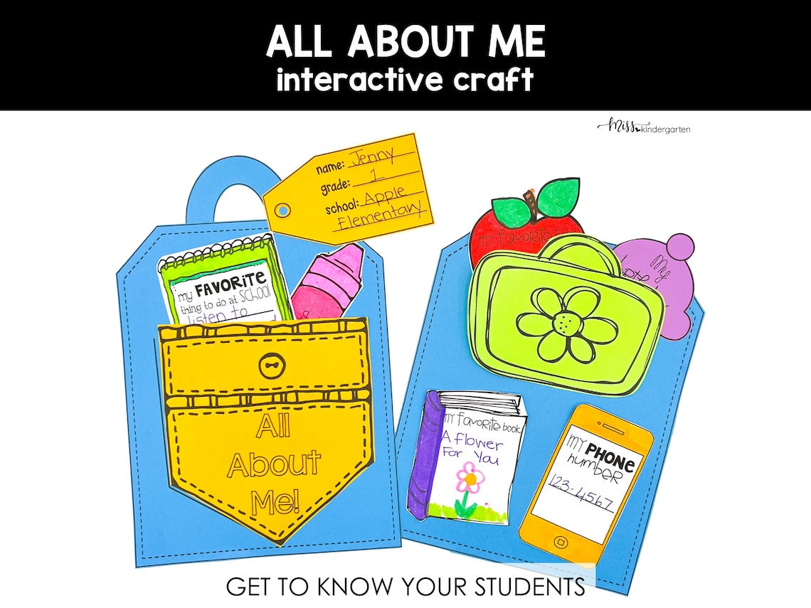Printable All About Me Backpack Craft Etsy Printable All About Me Backpack Craft Etsy