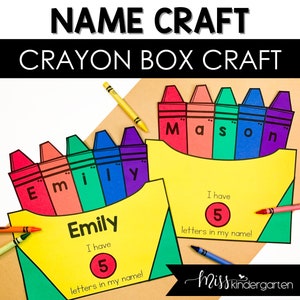 Printable Crayon Box Name Craft | Back to School Craft