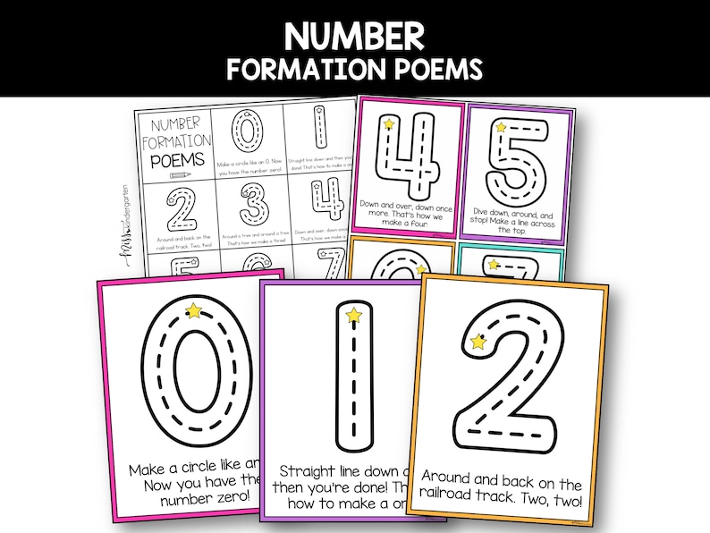 Kindergarten Math Number Sense Printable Activities | Number Poems ...