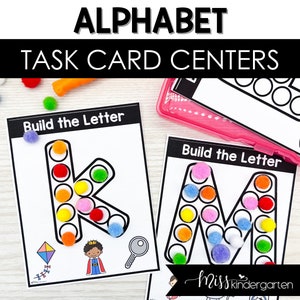 Alphabet Activities | Kindergarten Centers Alphabet Task Cards