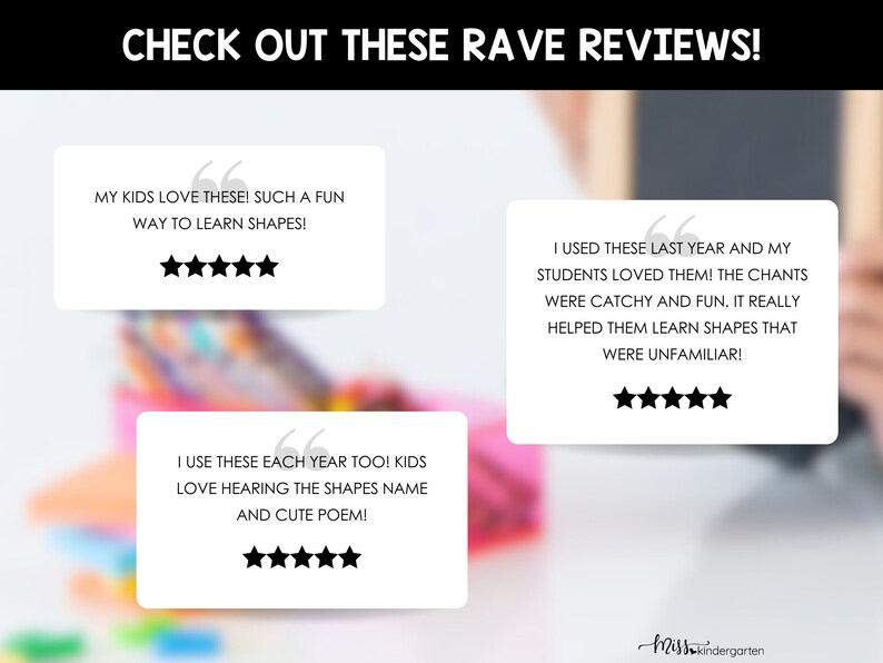 Rave Reviews from other shoppers loving these Kindergarten Math Printable 2D Shapes Posters, Rhymes, and Shape Poems.