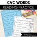CVC Words Worksheets Decodable Sentences Fluency Practice Reading Short ...