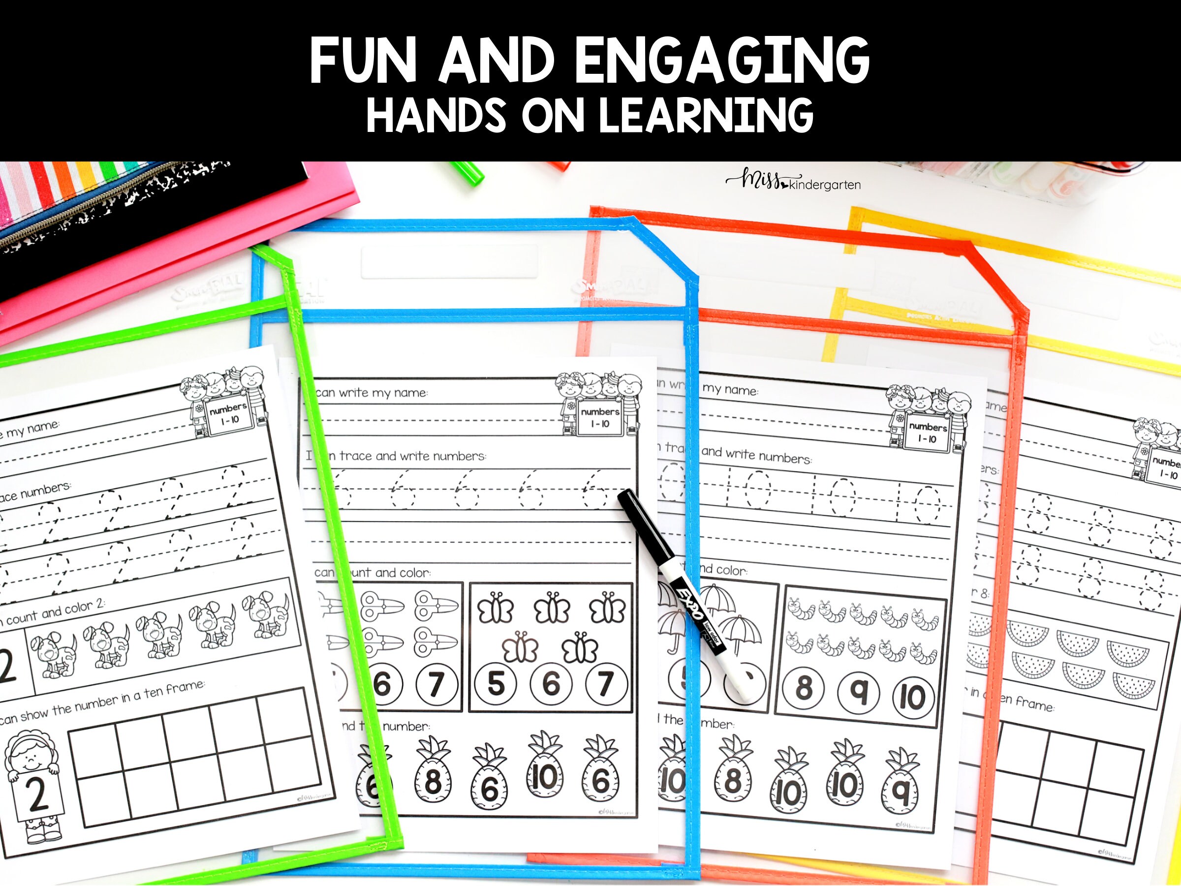 Kindergarten Math Number Sense Printable Activities Writing Numbers 1 ...
