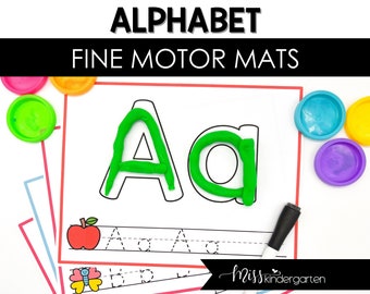 Printable Fine Motor Alphabet Playdough Mats