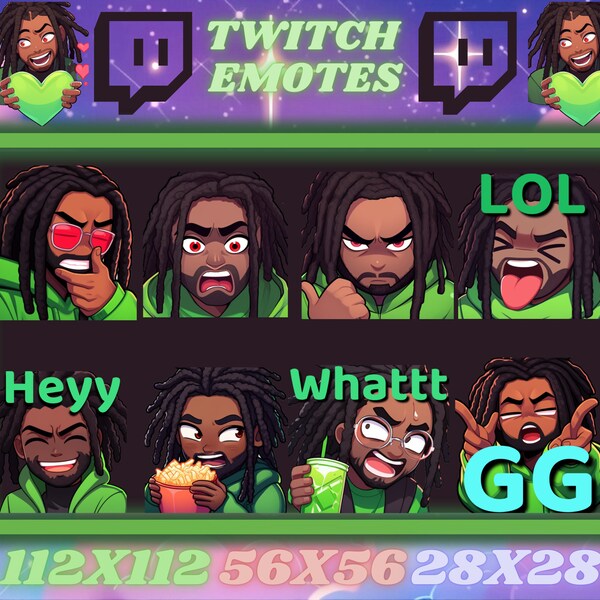 Dread head twitch emotes