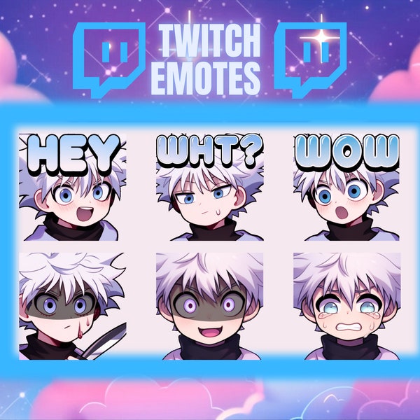 Emoticones de Killua Twitch