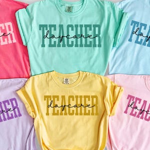 Daycare Teacher Shirt Comfort Colors Day Care Teacher T Shirt Toddler Teacher Gift Teacher Appreciation Week Gift Daycare Provider Group tee