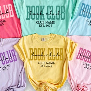 Book Club Personalized Shirts Custom Bookish Shirt Personalized Gift For Book Lovers Reading Club Group Shirt Bookworm Shirt Comfort Colors