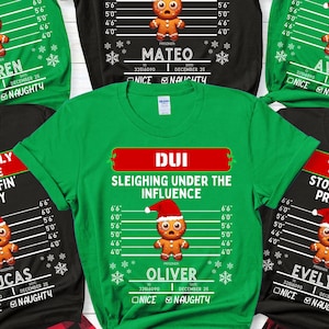 Family Christmas Shirt, Group Matching Christmas outfits, Funny Inmate Christmas Party Tees, Matching Family Christmas Shirts, Inmate Tees