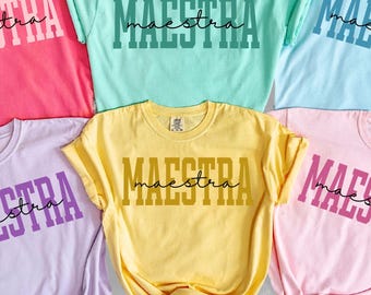 Maestra Shirt Maestra Teacher Shirt Gift Spanish Teacher Shirts Bilingual Teacher Gift welcome back to school Teacher Shirt Comfort Colors
