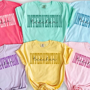 Intervention teacher shirt Intervention Squad Shirt, Early Intervention Shirt, Intervention Teacher T-Shirt, Interventionist Shirt Group tee