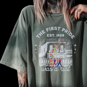 The first Pride Was a Riot Shirt, EST 1969, Pride month Gay pride shirt Lesbian pride Bi pride Equality shirt Subtle pride shirt Ally GGC325
