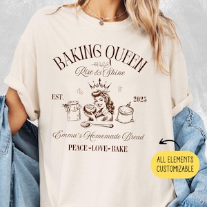 Baking Queen shirt Funny Sourdough Custom Gift Baking custom Sourdough Social club Shirt Bread Making Homestead Christian Breadmaking GGC043