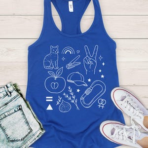 Subtle lesbian Tank Top Sapphic Tank Wlw Gift iykyk lesbian scissor shirt Carabiner lesbian Pride Lesbian Gift TankTop Butch Tank  GGT014