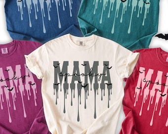Spooky Mama Shirt Mom Halloween Shirt Halloween Comfort Colors Mom Shirt Halloween Shirt Gift Halloween Mama Shirt Spooky Halloween Mama Tee