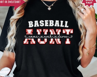 Personalized Aunt Baseball Shirt, Baseball Name Shirt, Custom Aunt Baseball Tee, Game Day Shirt, Custom Auntie Baseball Tshirt Baseball Tee,
