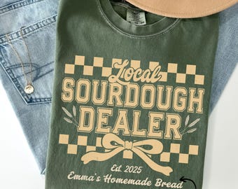 Personalized sourdough business shirt sourdough dealer t-shirt sourdough shirts for women sourdough clothes bread dealer bread tshirt GGC359